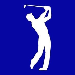 Sports, Man Golfing, Golfer, Boy’s High School Golf, Men’s College Golf, Golf Team, School Spirit, Royal Blue & White
