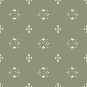 X's and Dots Sage Green with Cream Coordinate