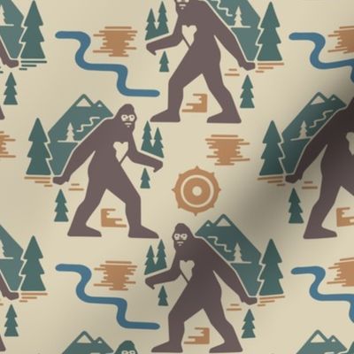 Pacific Northwest Bigfoot Outdoors print