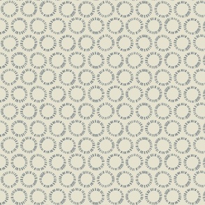 Minimalist Circle Bursts in Ivory White // Scandinavian, Hand Drawn Starburst Circles // Accent Pillow, Quilting Fabric, Modern Home Decor