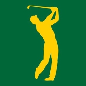 Sports, Man Golfing, Golfer, Boy’s High School Golf, Men’s College Golf, Golf Team, School Spirit, Green & Gold, Green & Yellow
