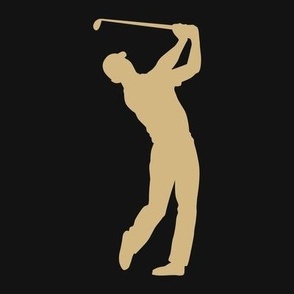 Sports, Man Golfing, Golfer, Boy’s High School Golf, Men’s College Golf, Golf Team, School Spirit, Black & Gold, Old Gold & Black
