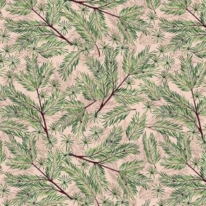 Pine on beige - small