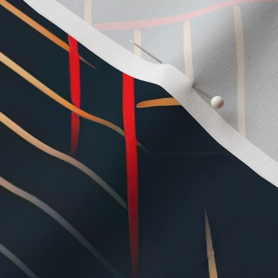 Abstract Geometric Lines Red Gold Black  ATL_1384