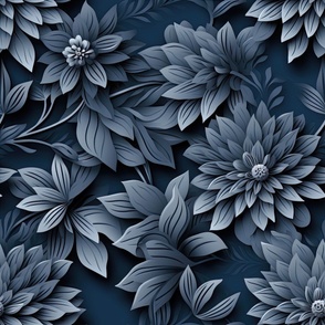 3D_Dreamy_Cerulean Blue_Floral Garden ATL_1445