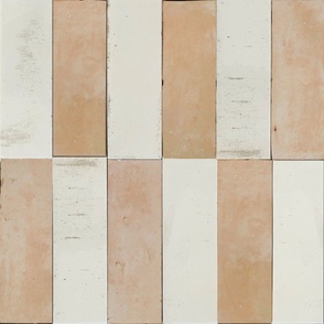 Terracotta and cream zellige tile 