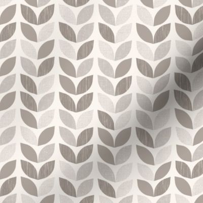 Textured Geometric Leaves Cocoa