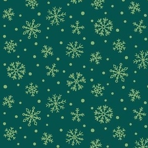 forest greens simple snowflakes