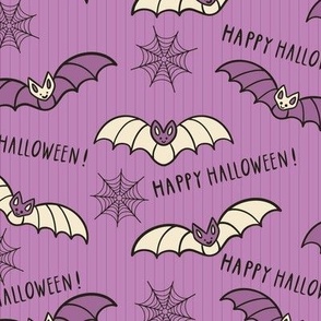 Bluish-purple-beige-flying-Halloween-bats-on-a-soft-vintage-blusih-purple-background-with-cobwebs-and-lines-M-medium