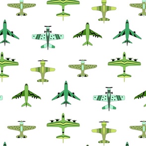Cute Green Toy Airplanes - Large Scale 