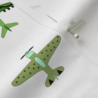 Cute Green Toy Airplanes - Medium Scale 