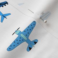 Cute Blue Toy Airplanes - Medium Scale 