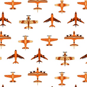 Cute Orange Toy Airplanes - Large Scale 