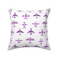 Cute Purple Toy Airplanes - Medium Scale 