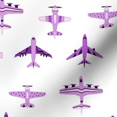 Cute Purple Toy Airplanes - Medium Scale 