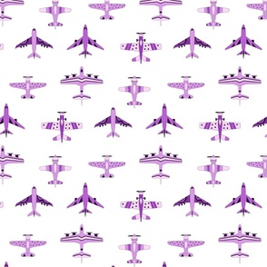 Cute Purple Toy Airplanes - Medium Scale 