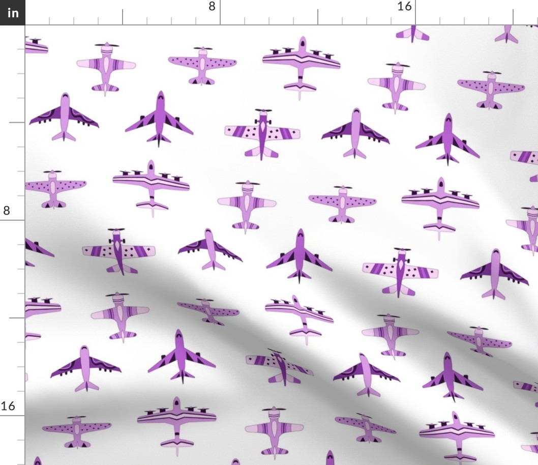 Cute Purple Toy Airplanes - Medium Scale 