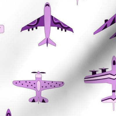 Cute Purple Toy Airplanes - Large Scale 