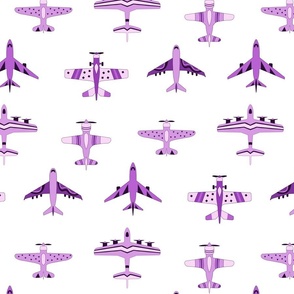 Cute Purple Toy Airplanes - Large Scale 