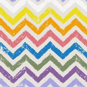 colorful painted chevron | large