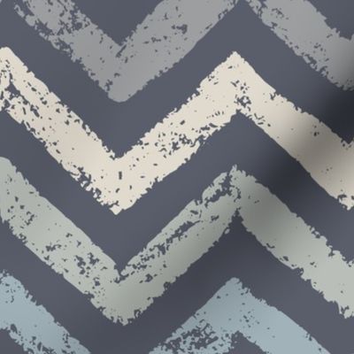 dusty blue chalk zigzag | large