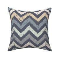 dusty blue chalk zigzag | large