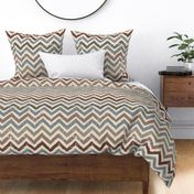 brown and gray painted chevron | large
