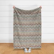 brown and gray painted chevron | large