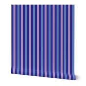 RSRN2 - Spring Rain Stripes in Lavender and Blue - 1 inch wide stripes