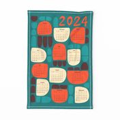 2024 Calendar tea towel 