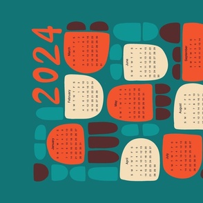 2024 Calendar tea towel 