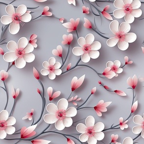 3D Budding Cherry Blossoms ATL_1485