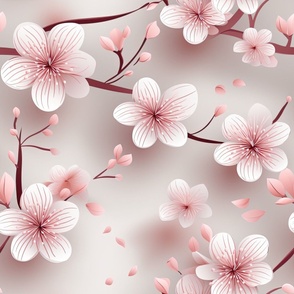 3D Subtle Cherry Blossom Branch ATL_1506