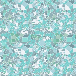 XS • Abstract Geometric Field Map 2. Blue Aqua 