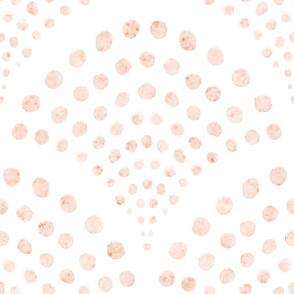 abstract shell dots - light peach scallop - coastal light salmon wallpaper