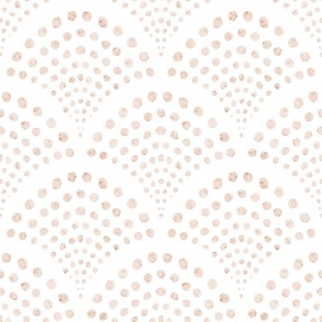 small scale abstract shell dots - blush scallop - coastal sand wallpaper