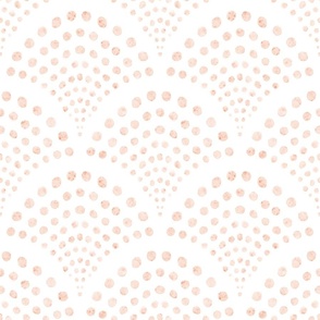 small scale abstract shell dots - light peach scallop - coastal light salmon wallpaper
