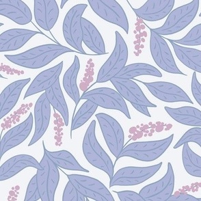 Lavender and pink foliage, Pantone Intangible colors, MEDIUM, leaves are approx 1x2 inches