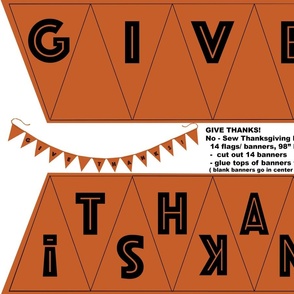 NO SEW. Give Thanks banners