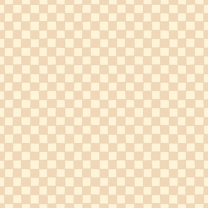 Tan and Cream Hand-drawn Checkers - flat / non textured - small