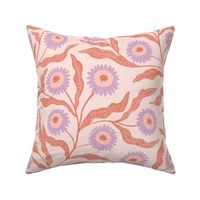 Large - Constance Floral - light peach