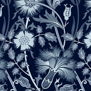PINK AND ROSE IN MIDNIGHT - WILLIAM MORRIS