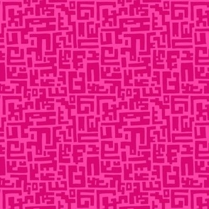 Hand drawn Maze in Hot Pink