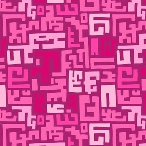 Maze Bright Pink Multicolored