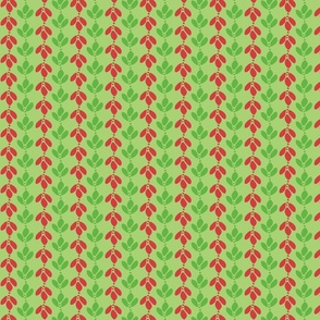 (S) Holiday Garland Stripe | Red and Green | 
