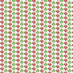(S) Holiday Garland Stripe | Red, Green, White 