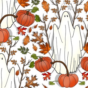 Haunted Pumpkin Patch (Ghostly White large scale)