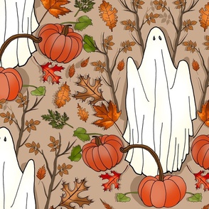 Haunted Pumpkin Patch (Tan large scale)