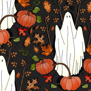 Haunted Pumpkin Patch (Dark Gray large scale)