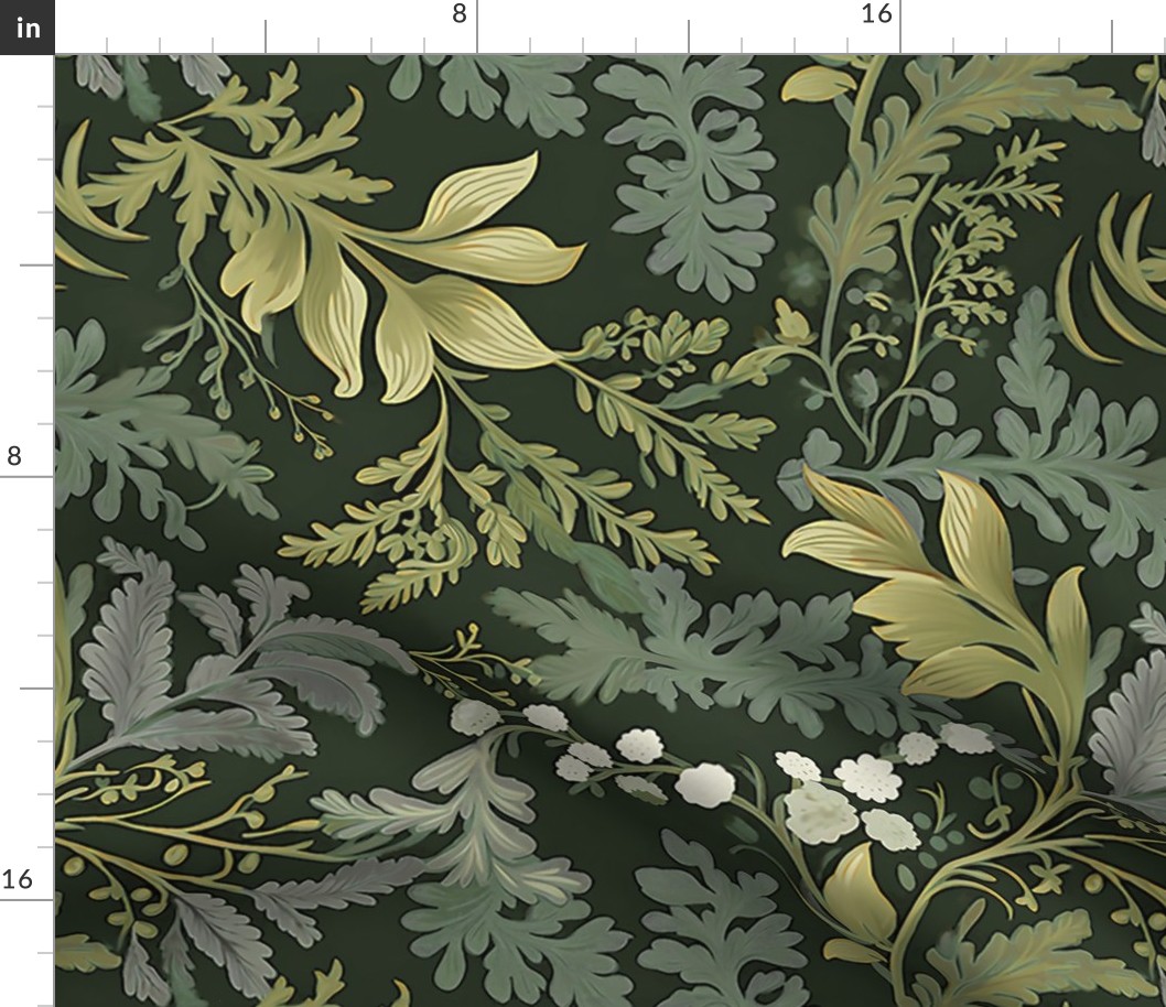 Nature's Bounty - Moss Green Wallpaper – New